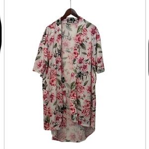 Women’s Show Me Your Mumu Robe Brie Floral Rose Kimono boho Womens O/S